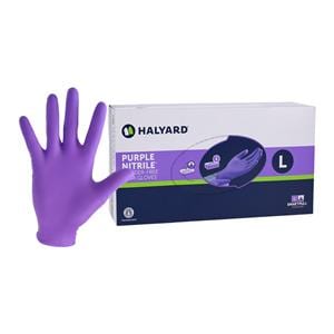 Purple Nitrile Nitrile Exam Gloves Large Purple Non-Sterile, 10 BX/CA