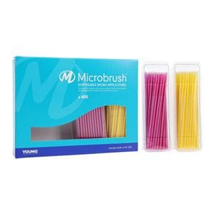 Microbrush Plus Bendable Micro Applicator Yellow / Pink 400/Pk