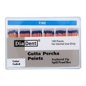 Gutta Percha Points Fine Blue 100/Bx