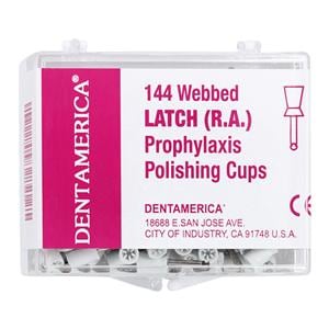 Prophy Cups Medium Soft Latch Type White 144/Bx