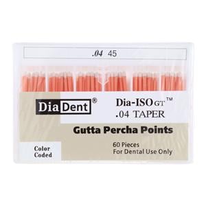 Dia-ISOGT Hand Rolled Gutta Percha Points Size 45 White 60/Bx