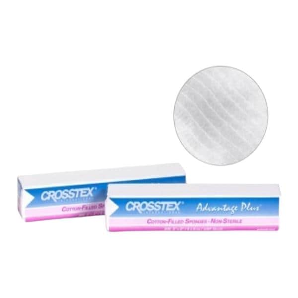 Advantage Plus Cotton Filled Cotton Filled Sponge 2x2" 4 Ply Non-Sterile Sqr LF