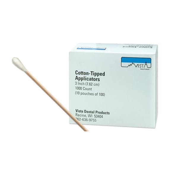 Applicator 3 in Wooden Stem Non Sterile 24/Ca