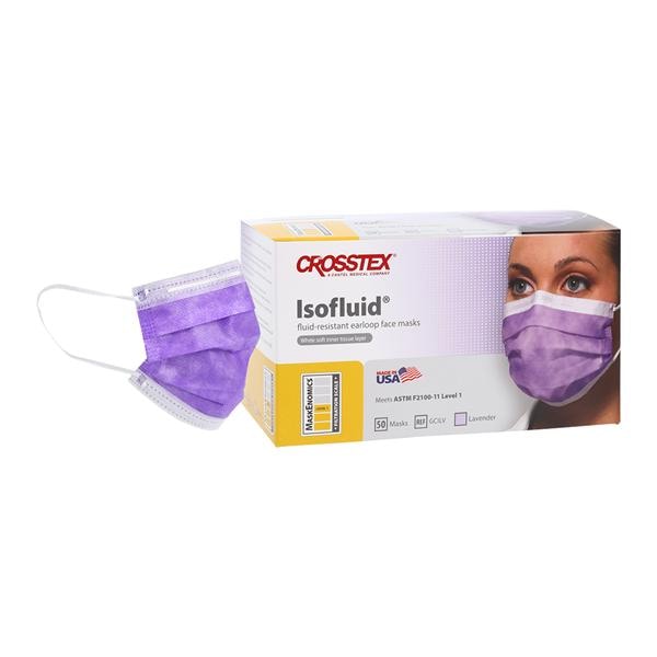 Isofluid Mask ASTM Level 1 Lavender 50/Bx, 40 BX/CA