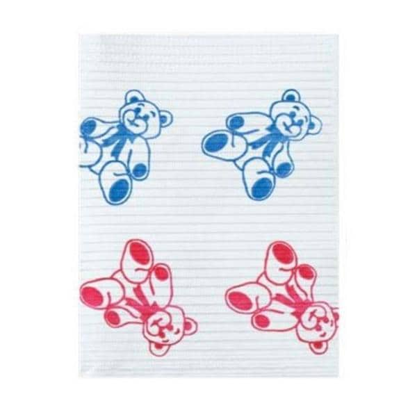 Econoback Patient Towel Polyethylene 13 in x 19 in Teddy Bear Disposable 500/Ca