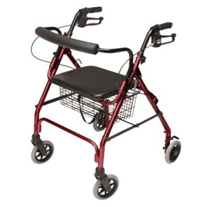 Lumex Walkabout Lite Rollator 300lb Capacity Adult 6" Wheels