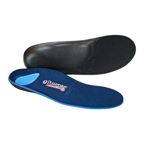 Powerstep ProTech Insole Black/Blue Full Length Men 9-9.5 / Women 11-11.5