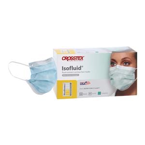 Isofluid Mask ASTM Level 1 Anti-Fog Turquoise 50/Bx, 40 BX/CA