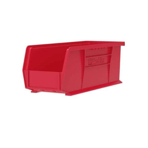 AkroBins Storage Bin Red Polymer With Label Holder 14-3/4x5-1/2x5" 12/Ca