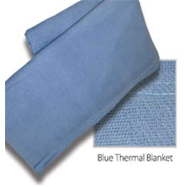 Thermal Blanket Blue 55% Cotton/45% Polyester 66x90