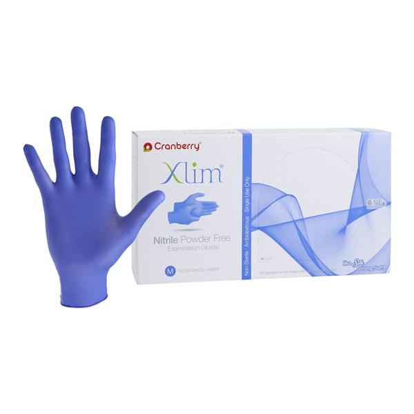 Xlim Nitrile Exam Gloves Medium Dark Blue Non-Sterile, 10 BX/CA