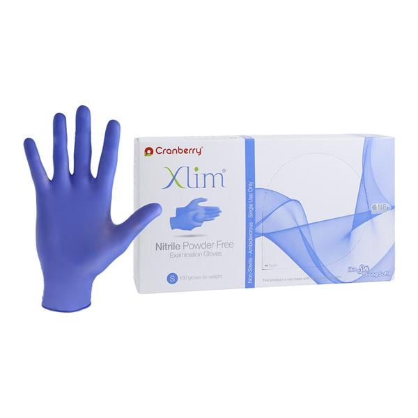 Xlim Nitrile Exam Gloves Small Dark Blue Non-Sterile, 10 BX/CA