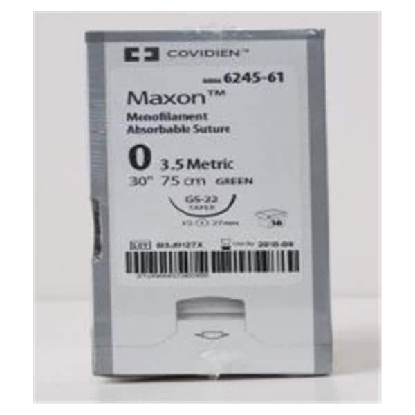 Maxon Suture 0 30" Polyglyconate Copolymer Monofilament GS-22 Green 36/Ca