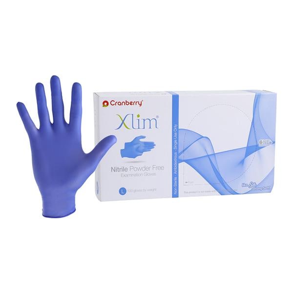 Xlim Nitrile Exam Gloves Large Dark Blue Non-Sterile, 10 BX/CA