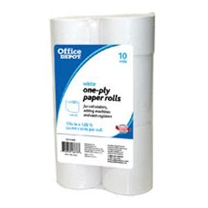 1-Ply Paper Rolls 1.75 in x 128 ft White 10/Pk