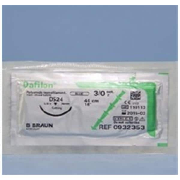 Dafilon Suture 3-0 18" Polyamide Monofilament DS-24 Blue 36/Bx