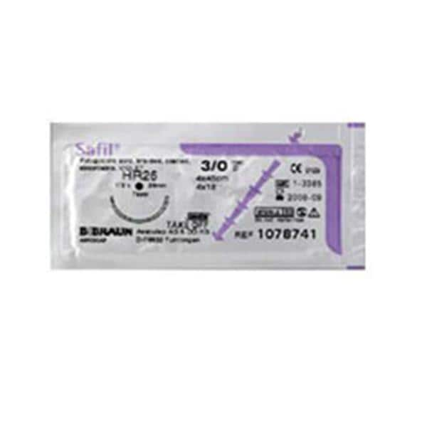 Safil Suture 4-0 27" Polyglycolic Acid Braid HR-26 Undyed 36/Bx