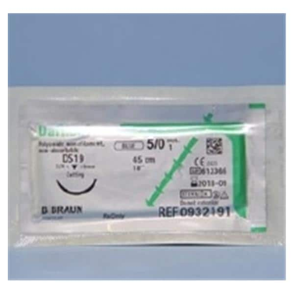 Dafilon Suture 5-0 18" Polyamide Monofilament DS-19 Blue 12/Bx