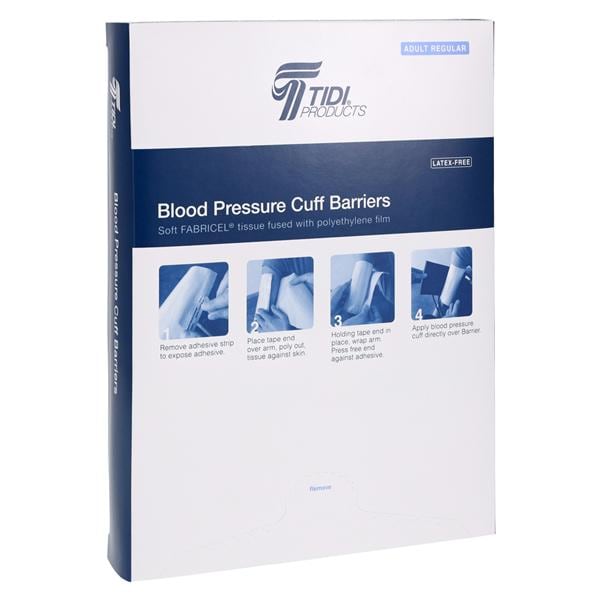 Blood Pressure Cuff Barrier 18.8 in x 6.75 in Fbrcl/Poly Flm Wht Disp 50/Bx, 6 BX/CR