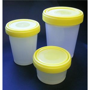 Histology Container Clear Yellow Screw Cap 100/Ca