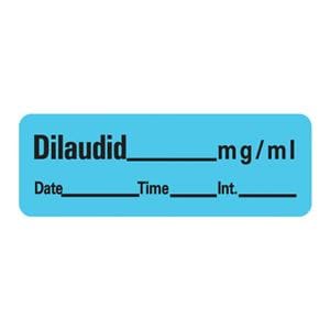 Anesthesia Label DTI Dilaudid mg/mL Blue 1-1/2x1/2" 1/Rl