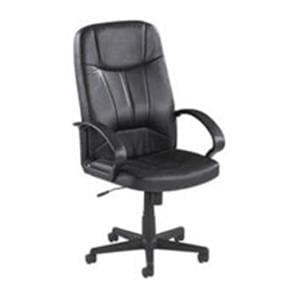 Chadwick Executive High-Back Leather Chair Black Frame & Leather Ea