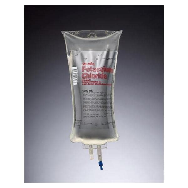 Potassium Chloride in 0.45% Sodium Chloride Injection 20mEq Bg 1000mL 14/Package