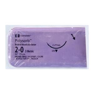 Polysorb Suture 2-0 30" Polyester Braid C-15 Undyed 36/Ca