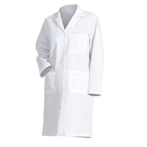 Lab Coat 3 Pockets Long Sleeves 39.5 in White Womens Ea