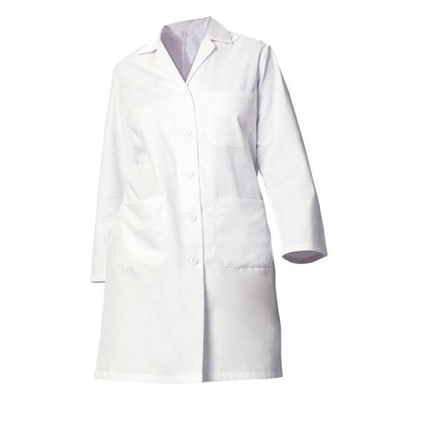 Fashion Seal Lab Coat 3 Pockets 39.5 in White Womens Ea