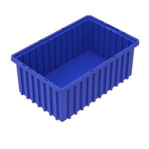 Akro-Grid Storage Box Blue Polypropylene 16-1/2x10-7/8x6" 8/Pk