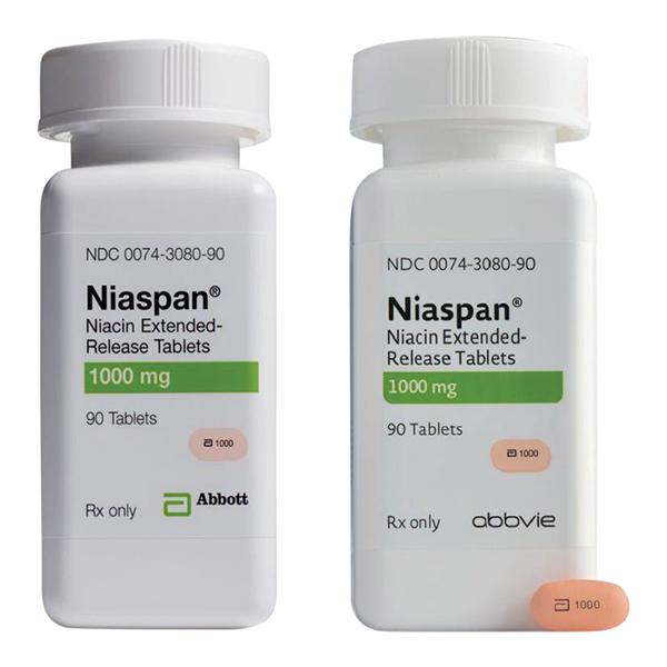 Niaspan Tablets 1000mg Bottle 90/Bottle Each