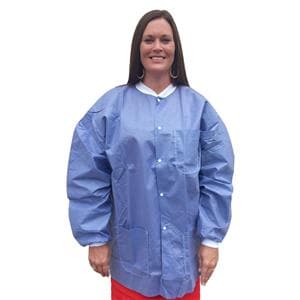 Lab Jacket X-Large Ceil Blue 10/Pk