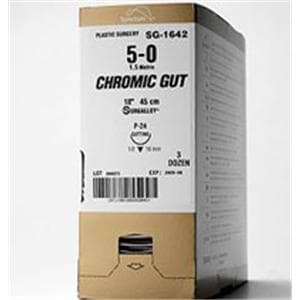 Surgigut Suture 1 30" Chromic Gut Monofilament HGS-24 Undyed 36/Ca