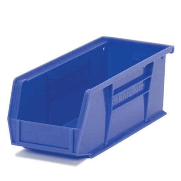 Organizer Bin Blue Heavy Duty Polymer With Label Slot 5-1/2x10-7/8x5" Ea