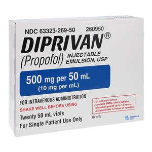 Diprivan Injection 10mg/mL SDV 50mL 20/Package