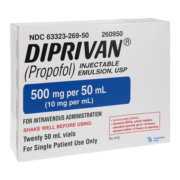 Diprivan Injection 10mg/mL SDV 50mL 20/Package