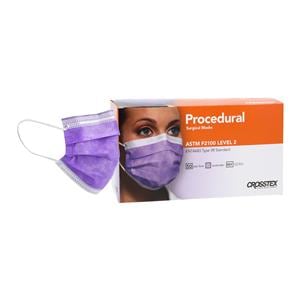 Crosstex Earloop Mask ASTM Level 2 Lavender Adult 50/Bx