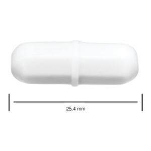 Fisherbrand Magnetic Stir Bar White .31x1" Ea