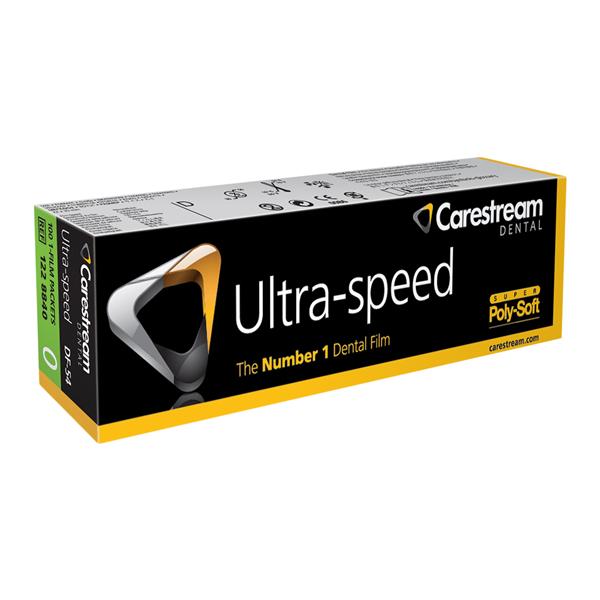 Ultra-Speed Intraoral X-Ray Film DF-54 Size 0 D Speed 100/Bx, 80 BX/CA