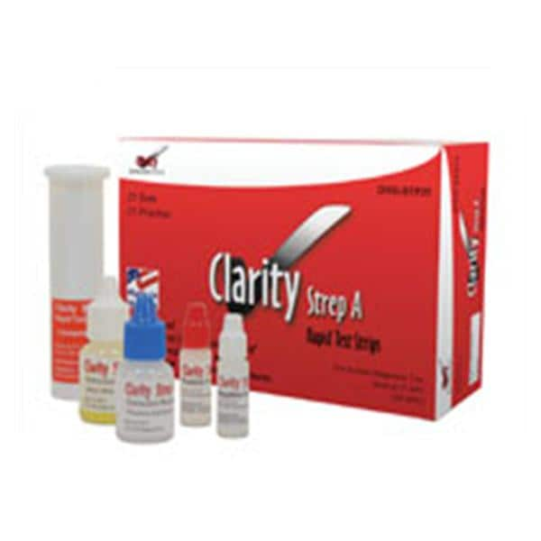 Clarity Strep A Rapid Test Strips CLIA Waived 50/Bx