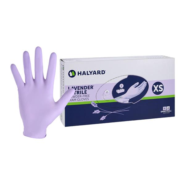 Lavender Nitrile Nitrile Exam Gloves X-Small Lavender Non-Sterile, 10 BX/CA