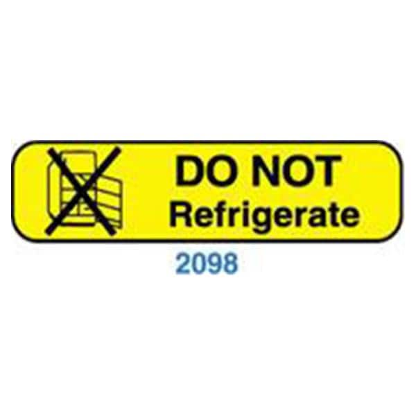 Label Do Not Refrigerate Yellow/Black 1-5/8x3/8" 1000/Pk