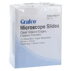 Grafco Plain Microscope Slide 3x1" Clear 144/Bx