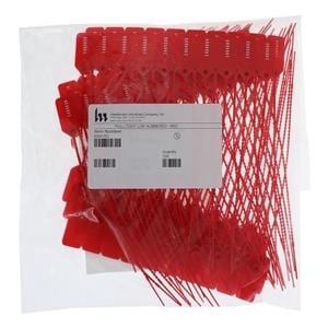 Pull-Tight Lok Numbered / Tamper Evident Lock Seal Red 100/Pk