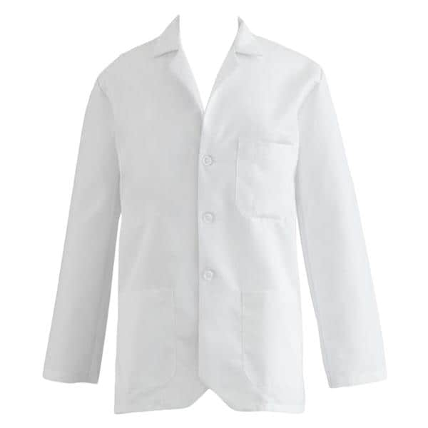 Consultation Lab Coat 3 Pockets Long Sleeves 30 in White Mens Ea