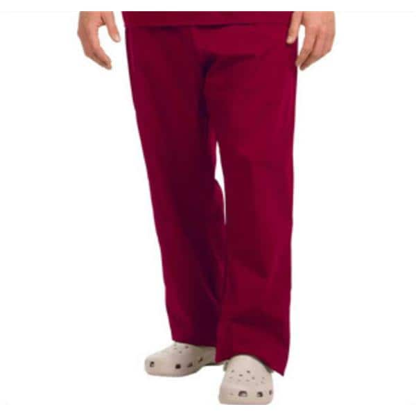 Scrub Pant 1 Pocket X-Small Sangria Unisex Ea