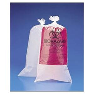 Biohazard Bag 1-1/2mil 24x30" Red/Clear Polypropylene 100/BX