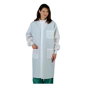 ASEP Barrier Lab Coat 3 Pockets Long Sleeves 2X Large White Unisex Ea