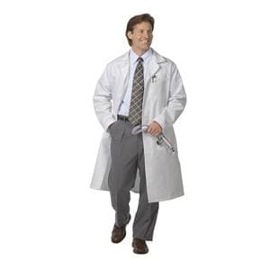 Lab Coat 3 Pockets Long Sleeves 45 in White Mens Ea